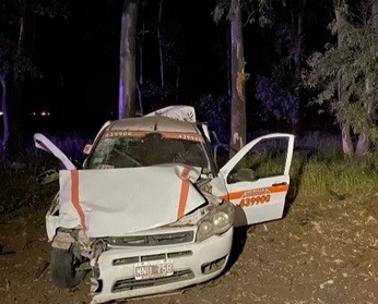 Punta Alta: accidente fatal entre una moto y un remís en la ruta 3