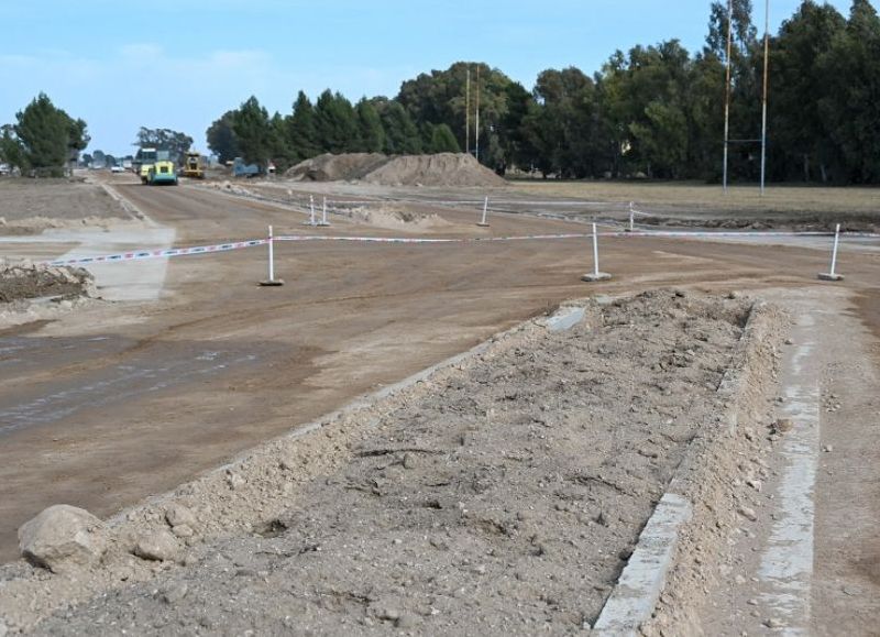 Importante avance de la obra en calle Necochea, entre Cambaceres y Jorge Newbery